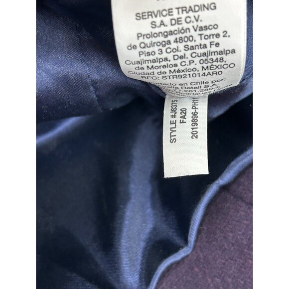 J. Crew Womens 2P Cocoon Coat Italian Stadium Cloth Nello Gori Purple Wool Blend - Picture 5 of 15